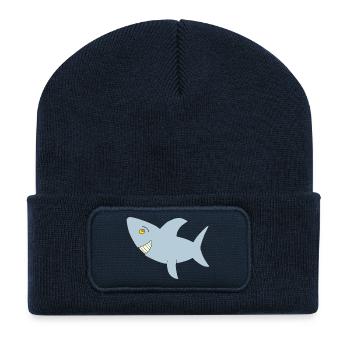 haifisch big one - Recycelte Patch Beanie - French Navy - Vorne