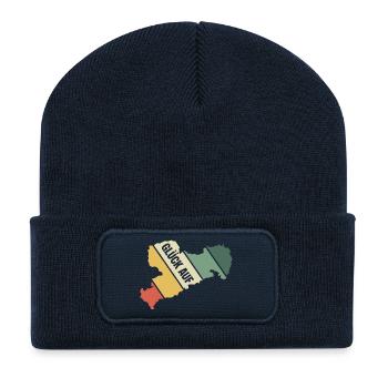 Retro Sachsen Gruss - Recycelte Patch Beanie - French Navy - Vorne