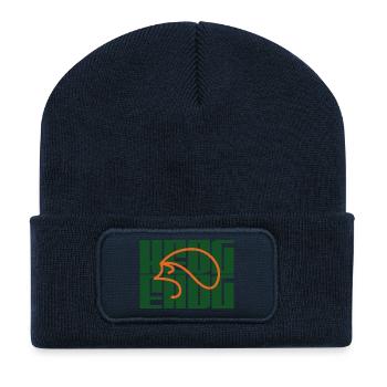 Produits dérivés avec le logo de votre hérisson préféré - Beanie recyclé à patch - bleu marine - Devant