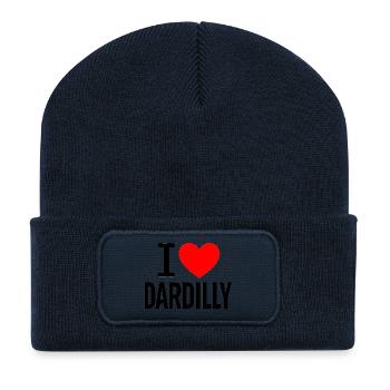 I LOVE DARDILLY model to print on everything - Recycled Patch Beanie - french navy - Front