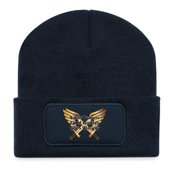 Göttliche Krieger-Flügel - Recycelte Patch Beanie - French Navy - Vorne