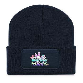 I'm a sweet candy girl! - Recycled Patch Beanie - french navy - Front