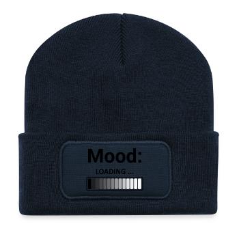 Mood Loading Barre de chargement au design élégant - Beanie recyclé à patch - bleu marine - Devant