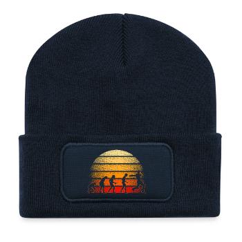 Lustiges Kricketspieler Kricket Sport Sprüche - Recycelte Patch Beanie - French Navy - Vorne