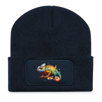 Cham_2 - Recycelte Patch Beanie - French Navy - Vorne