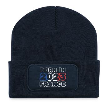 2023 - Recycelte Patch Beanie - French Navy - Vorne