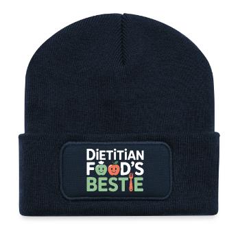 Registered Dietitian Food Health Guide Apparel - Recycled Patch Beanie - french navy - Front