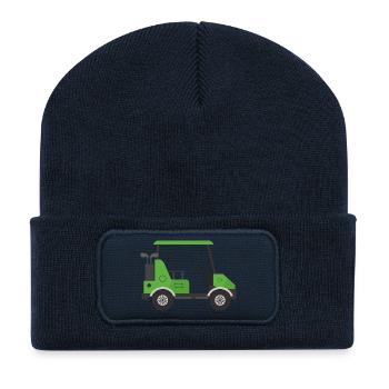 Golfwagen - Recycelte Patch Beanie - French Navy - Vorne