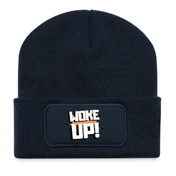 woke up - Recycled Patch Beanie - french navy - Front