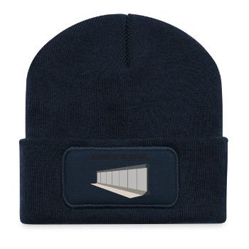 Absichtslose Mauer Zitat - Recycelte Patch Beanie - French Navy - Vorne