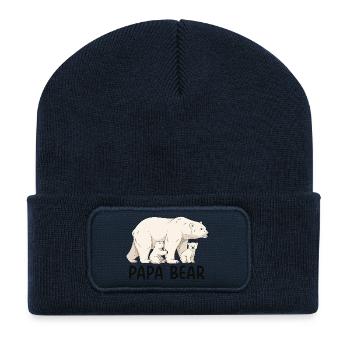 Papa Bear - Recycled Patch Beanie - french navy - Front