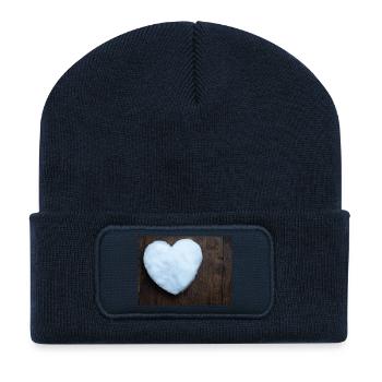 Cœur de neige - Beanie recyclé à patch - bleu marine - Devant