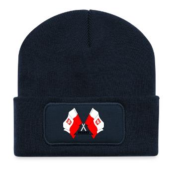 Poland Crossed Flags - Recycled Patch Beanie - french navy - Front