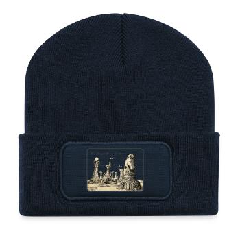 Rêve ailé des reines - Beanie recyclé à patch - bleu marine - Devant