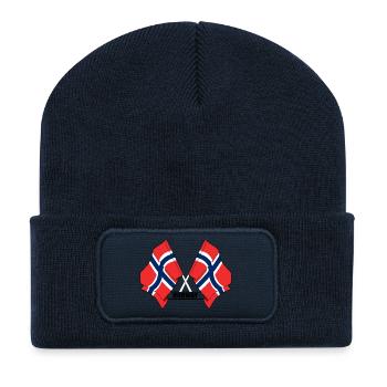 Norway Flag Crossed - Recycled Patch Beanie - french navy - Front