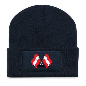 Austria Crossed Flags - Recycled Patch Beanie - french navy - Front