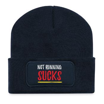 Not Running Sucks - Recycled Patch Beanie - french navy - Front