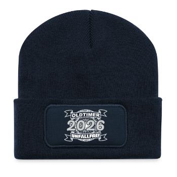 Voiture de collection 2026 - Beanie recyclé à patch - bleu marine - Devant