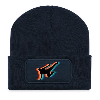 Parkour Heartbeat Pulse Freerunning rétro - Beanie recyclé à patch - bleu marine - Devant