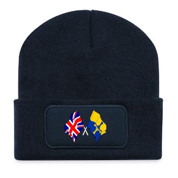 Durham & Great Britain - Recycled Patch Beanie - french navy - Front