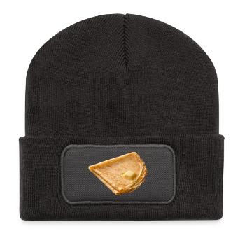 einfach Lecker - Recycelte Patch Beanie - Dunkelgrau - Vorne