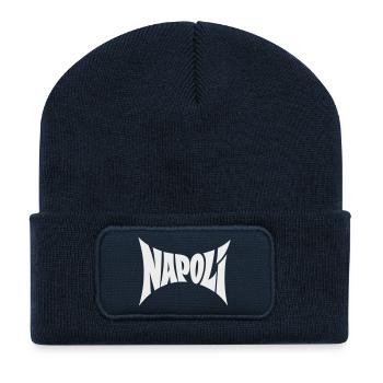 Napoli Typografie Design - Recycelte Patch Beanie - French Navy - Vorne