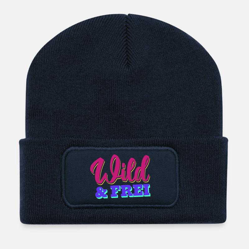 Wild & Free - Recycled Patch Beanie - french navy