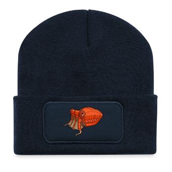 Margate orange squid mecanic  - Beanie recyclé à patch - bleu marine - Devant