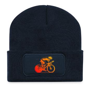 Inspiration pour les vélos de route cool - Beanie recyclé à patch - bleu marine - Devant
