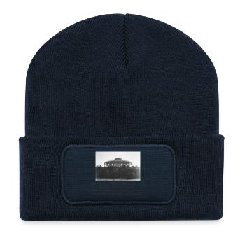 Die Silhouette, die sich abzeichnet - Recycelte Patch Beanie - French Navy - Vorne