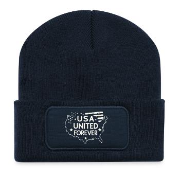 USA United Forever Emblem - Beanie recyclé à patch - bleu marine - Devant