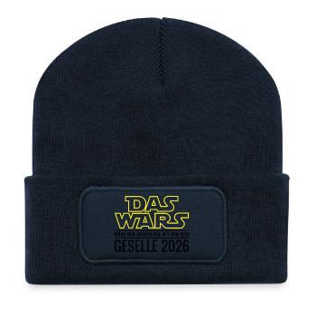 Geselle 2026 Das wars - Recycelte Patch Beanie - French Navy - Vorne