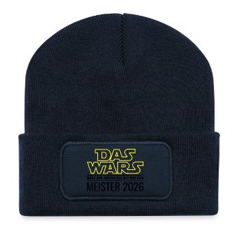 Meister 2026 Das wars Möge Abschluss mit mir sein - Recycelte Patch Beanie - French Navy - Vorne