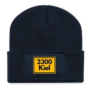 ANCIEN CODE POSTAL 2300 KIEL VILLE BY THE SEA - Beanie recyclé à patch - bleu marine - Devant