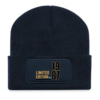 41. Geburtstag Jahrgang 1985 Limitiert - Recycelte Patch Beanie - French Navy - Vorne