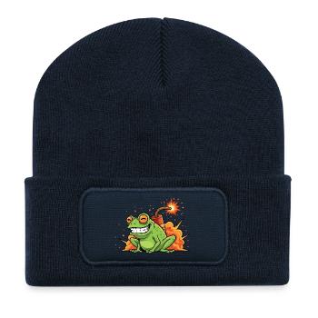 Étincelle d’Étincelle d’Artifice - Beanie recyclé à patch - bleu marine - Devant