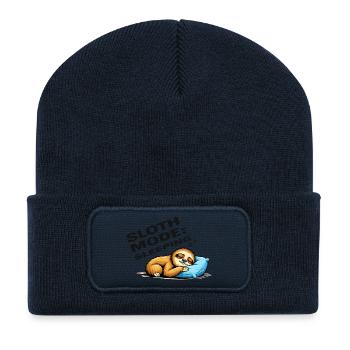 Sloth Mode Sleeping - Recycled Patch Beanie - french navy - Front
