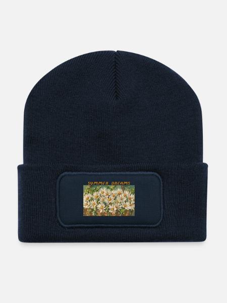 Summer Dreams – Daisy Basket Blumenkomposition - Recycelte Patch Beanie - French Navy