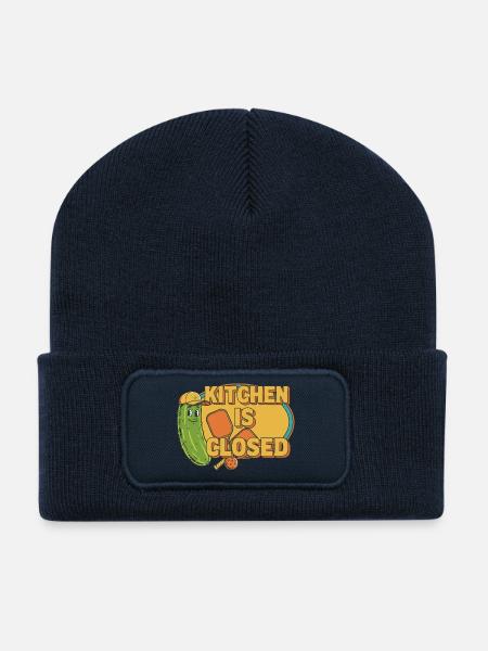 Pickleball Funny Player Küche ist geschlossen Paddel - Recycelte Patch Beanie - French Navy