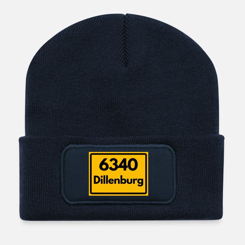 OLD POSTCODE POSTCODE RETRO 6340 DILLENBURG HEIMAT - Recycled Patch Beanie - french navy