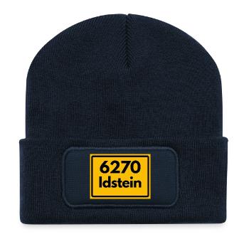 ALTE POSTLEITZAHL PLZ RETRO 6270 IDSTEIN HEIMAT - Recycelte Patch Beanie - French Navy - Vorne