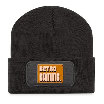 Retro Gaming Pixel Art - Recycled Patch Beanie - dark grey - Front