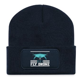 Yes I Really Need Another Drone Pilot Graphic - Recycelte Patch Beanie - French Navy - Vorne