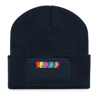 Mois de la Fierté LGBT - Diversité. Le meilleur pote du monde - Beanie recyclé à patch - bleu marine - Devant