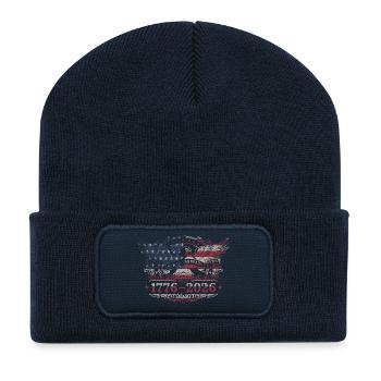 Amerika 250 Jahre 1776–2026 Vintage Patriotic Eagl - Recycelte Patch Beanie - French Navy - Vorne