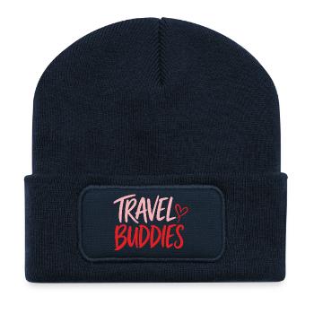 Compagnons de voyage - Beanie recyclé à patch - bleu marine - Devant