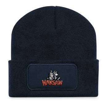 Warschauer Schablonenkunst - Recycelte Patch Beanie - French Navy - Vorne