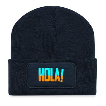 HOLA! Mallorca - Sand und Meer - Recycelte Patch Beanie - French Navy - Vorne
