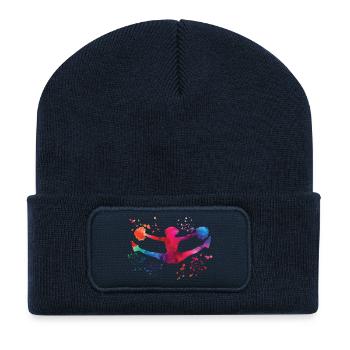 Cheerpom pom girls Mom Cheerleading - Beanie recyclé à patch - bleu marine - Devant