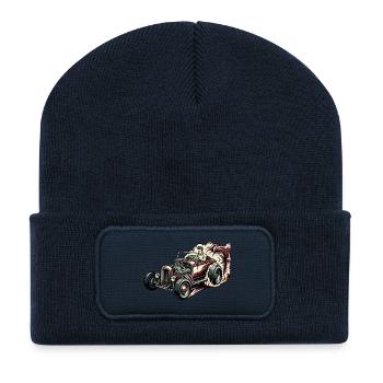 Rennhotrod Karikatur - Recycelte Patch Beanie - French Navy - Vorne